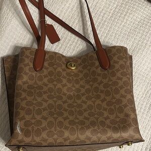 Coach Brown Signature Tote Bag
